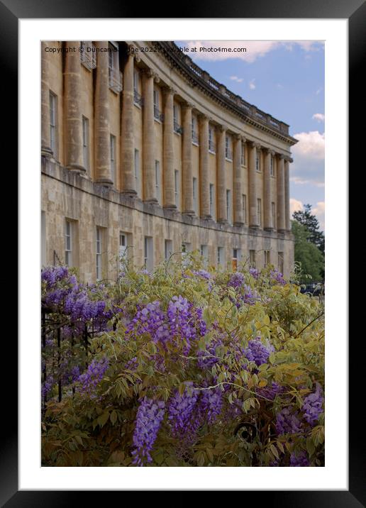 Wisteria at The Royal Crescent Bath Framed Mounted Print by Duncan Savidge