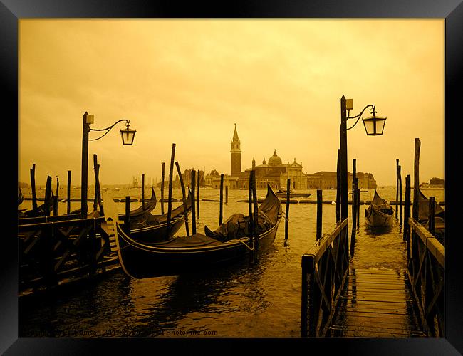 Venice at Dusk Framed Print by Ed Harrison