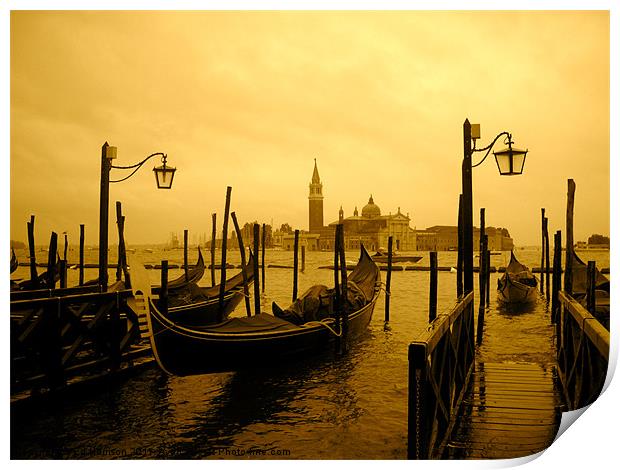 Venice at Dusk Print by Ed Harrison