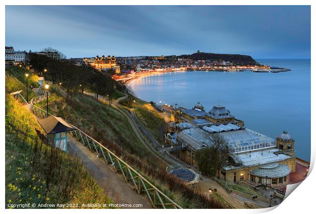 Scarborough twilight Print by Andrew Ray