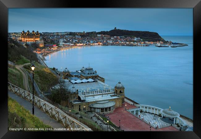 South Bay during twilight (Scarborough) Framed Print by Andrew Ray