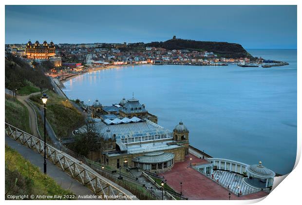 South Bay during twilight (Scarborough) Print by Andrew Ray