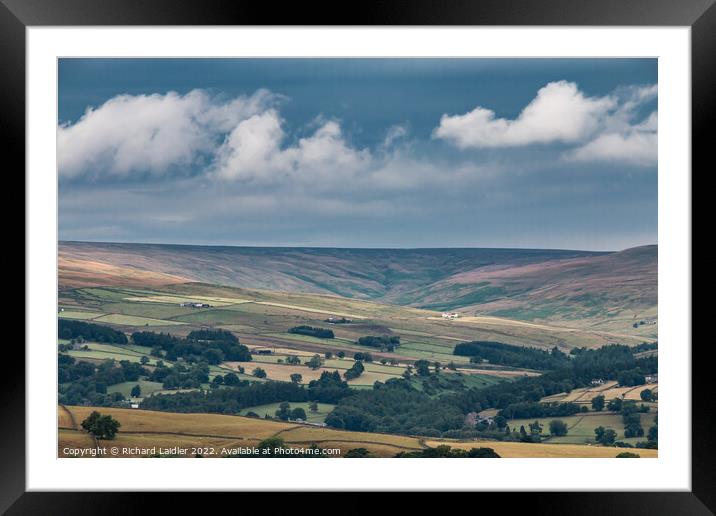 Towards the Hudes Hope from Harker Hill, Teesdale Framed Mounted Print by Richard Laidler