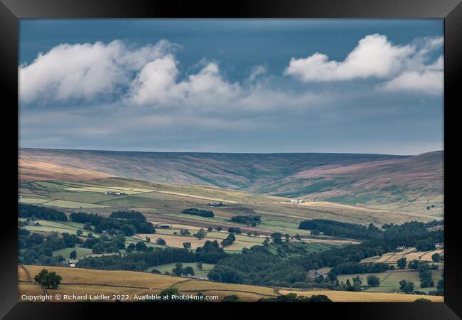Towards the Hudes Hope from Harker Hill, Teesdale Framed Print by Richard Laidler