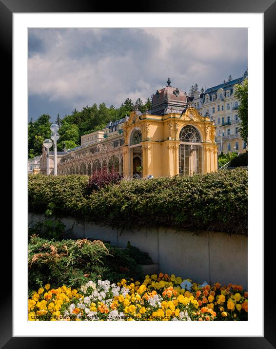 Spa Colonnade in Marianske Lazne, Bohemia Framed Mounted Print by Dietmar Rauscher