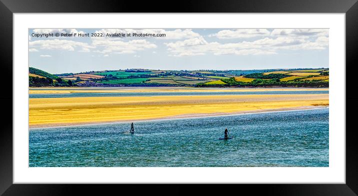 Paddle Boarding On The Camel River Framed Mounted Print by Peter F Hunt