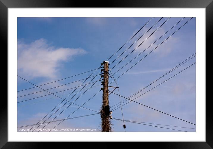 Crossed Wires Framed Mounted Print by Sally Wallis