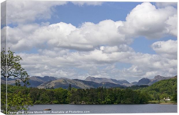 Lake Windermere And Beyond Canvas Print by Lynne Morris (Lswpp)