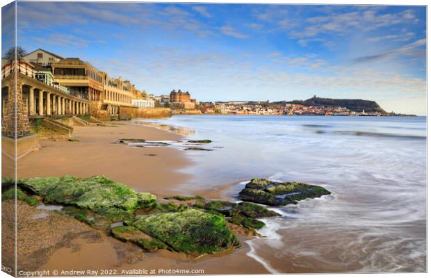 Beach view (Scarborough) Canvas Print by Andrew Ray