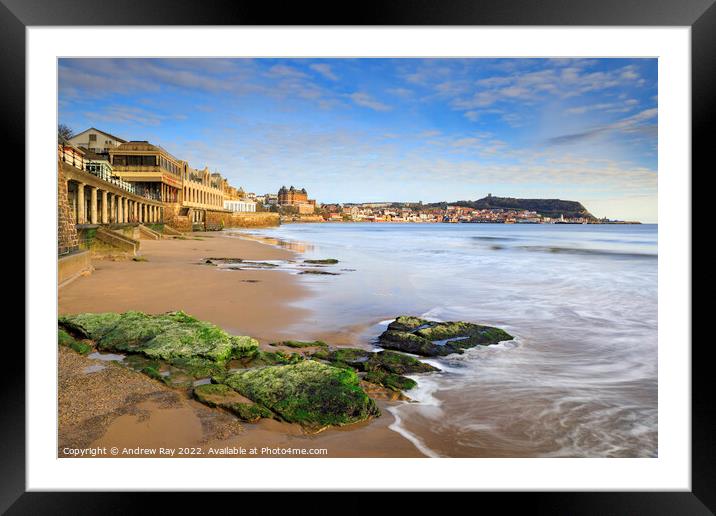 Beach view (Scarborough) Framed Mounted Print by Andrew Ray