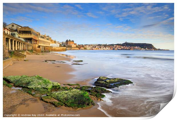 Beach view (Scarborough) Print by Andrew Ray
