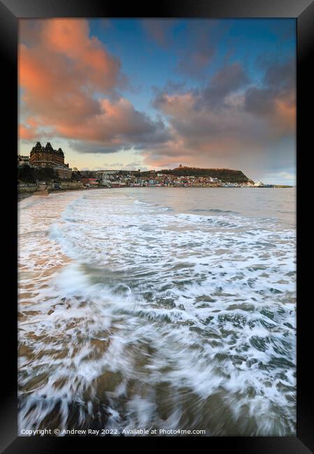 Scarborough at sunset Framed Print by Andrew Ray