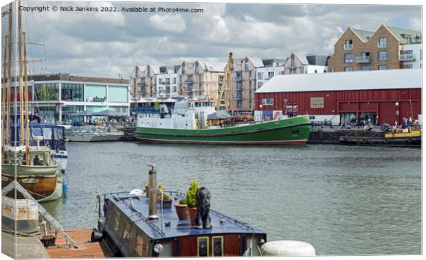 Bristol Floating Harbour and MSheds  Canvas Print by Nick Jenkins
