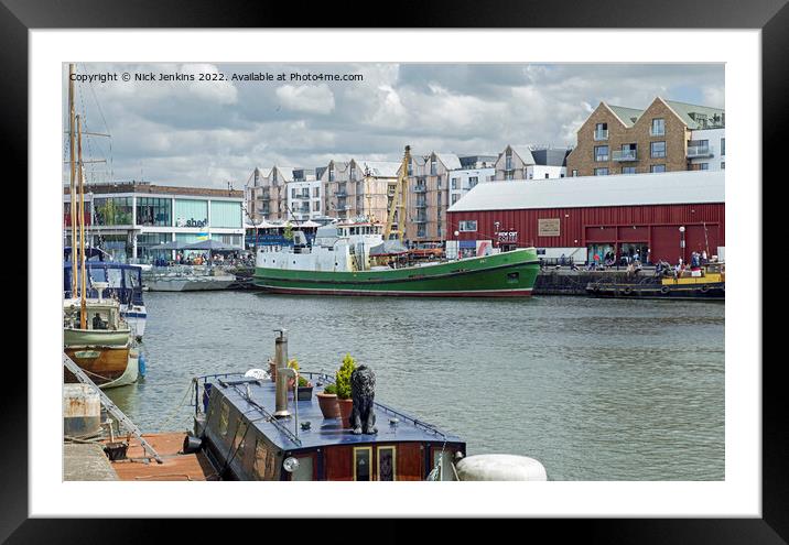 Bristol Floating Harbour and MSheds  Framed Mounted Print by Nick Jenkins