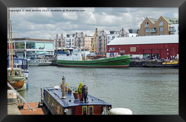 Bristol Floating Harbour and MSheds  Framed Print by Nick Jenkins