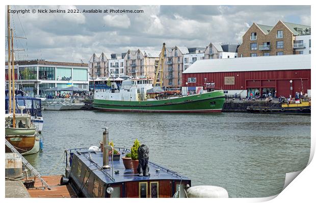 Bristol Floating Harbour and MSheds  Print by Nick Jenkins