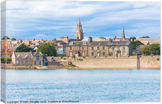 The Quay and River Tweed, Berwick upon Tweed Canvas Print by Keith Douglas
