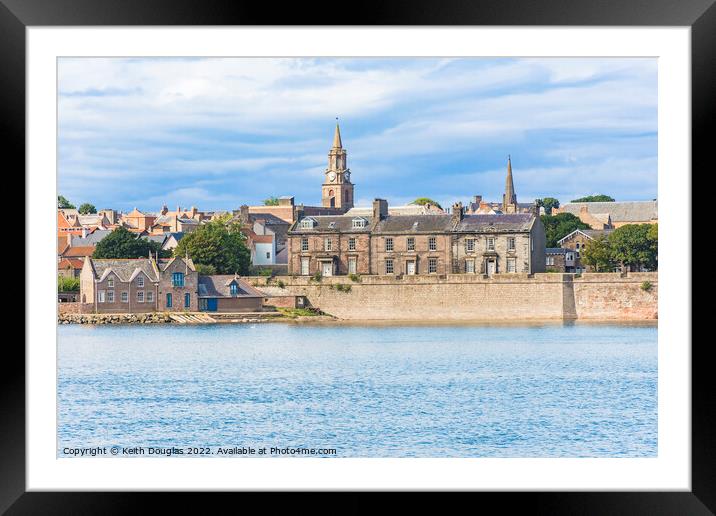 The Quay and River Tweed, Berwick upon Tweed Framed Mounted Print by Keith Douglas