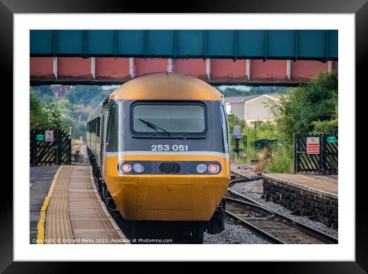 Heritage HST passing through Framed Mounted Print by Richard Perks