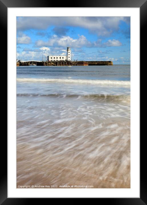 Towards Scarborough Lighthouse  Framed Mounted Print by Andrew Ray