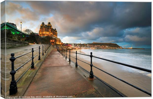 Evening at Scarborough  Canvas Print by Andrew Ray