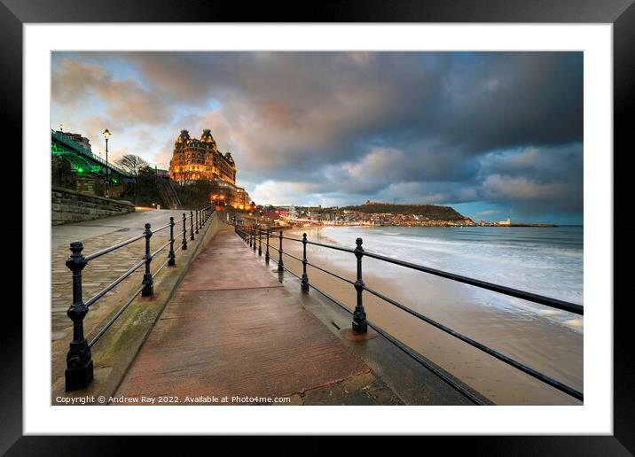 Evening at Scarborough  Framed Mounted Print by Andrew Ray