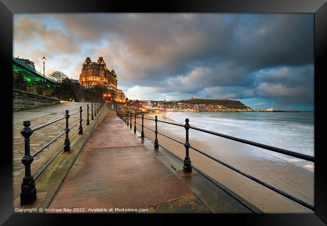 Evening at Scarborough  Framed Print by Andrew Ray
