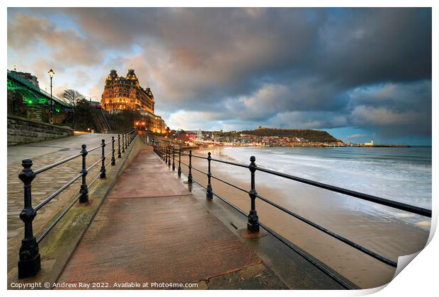 Evening at Scarborough  Print by Andrew Ray