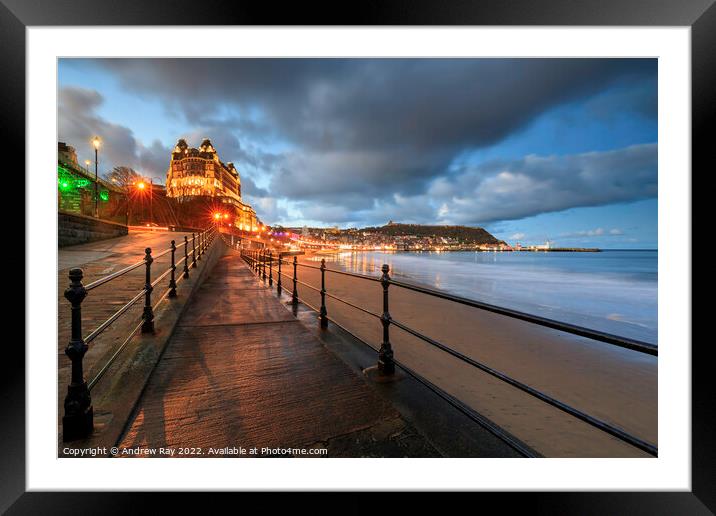 Twilight at Scarborough Framed Mounted Print by Andrew Ray