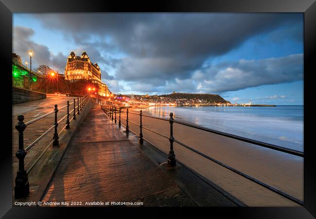 Twilight at Scarborough Framed Print by Andrew Ray