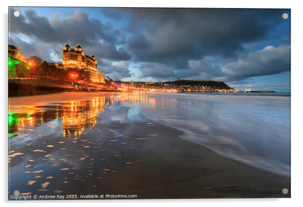 Twilight reflections at Scarborough Acrylic by Andrew Ray