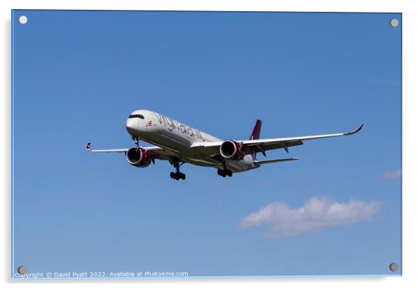 Virgin Atlantic Airbus A350 Acrylic by David Pyatt