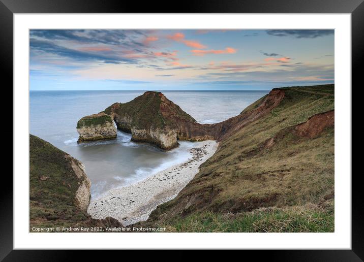 High stacks (Flamborough Head)  Framed Mounted Print by Andrew Ray