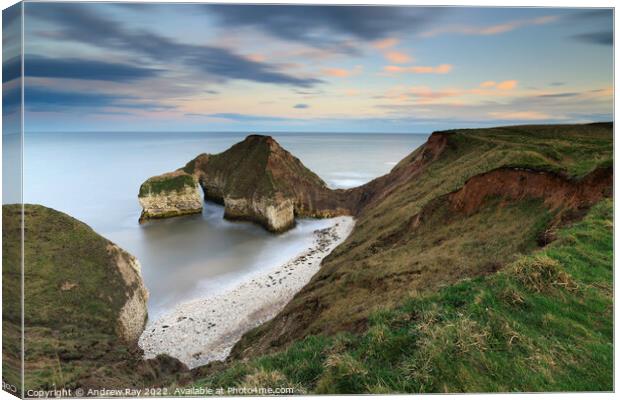 Evening at High Stacks (Flamborough Head) Canvas Print by Andrew Ray