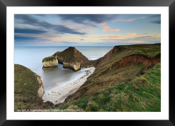 Evening at High Stacks (Flamborough Head) Framed Mounted Print by Andrew Ray