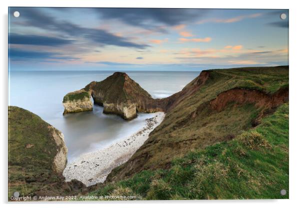 Evening at High Stacks (Flamborough Head) Acrylic by Andrew Ray