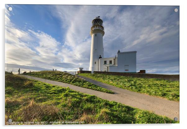 Towards Flamborough Lighthouse  Acrylic by Andrew Ray