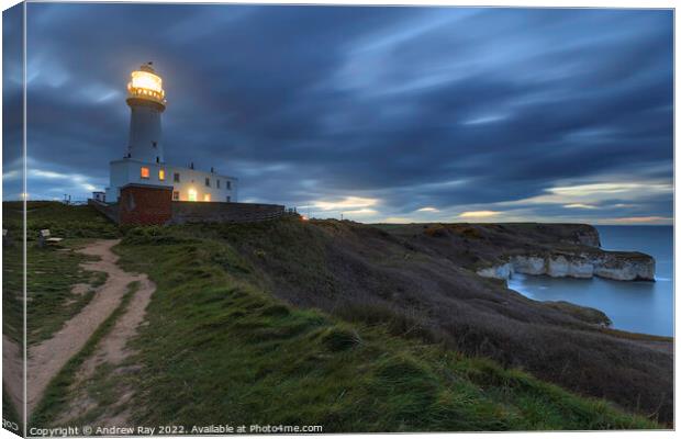 Twilight at Flamborough Head  Canvas Print by Andrew Ray