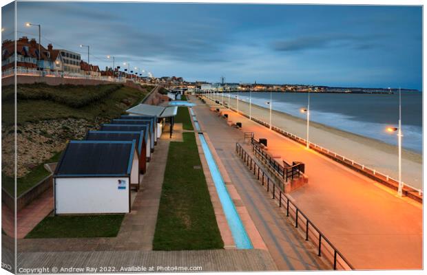 Twilight at Bridlington Canvas Print by Andrew Ray