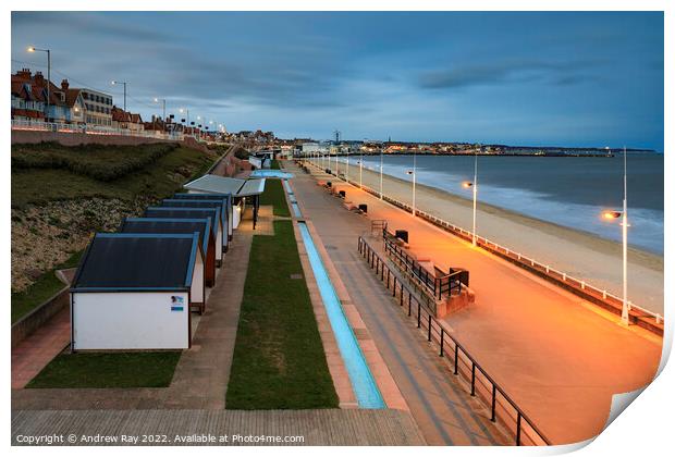 Twilight at Bridlington Print by Andrew Ray