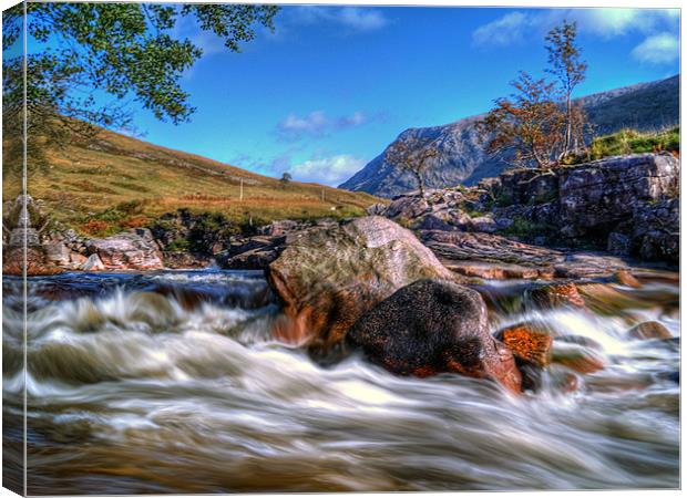 Autumn On The River Etive Canvas Print by Aj’s Images