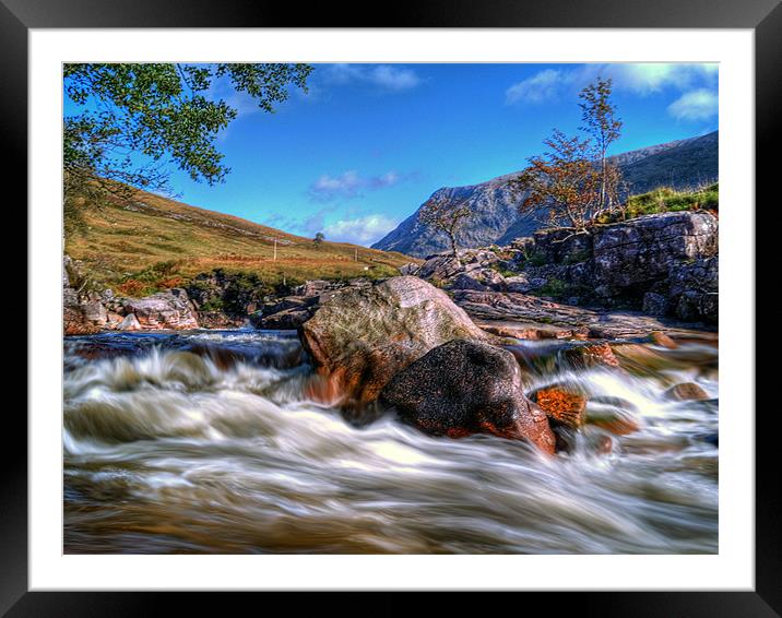 Autumn On The River Etive Framed Mounted Print by Aj’s Images
