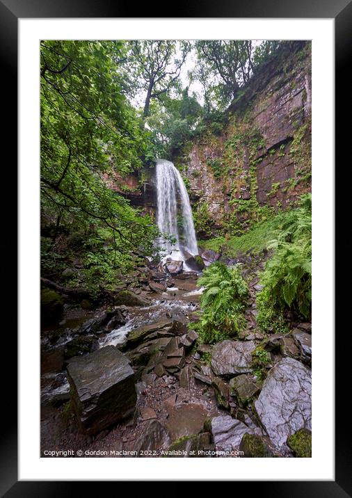 Melincourt Falls, Resolven, Neath, South Wales Framed Mounted Print by Gordon Maclaren