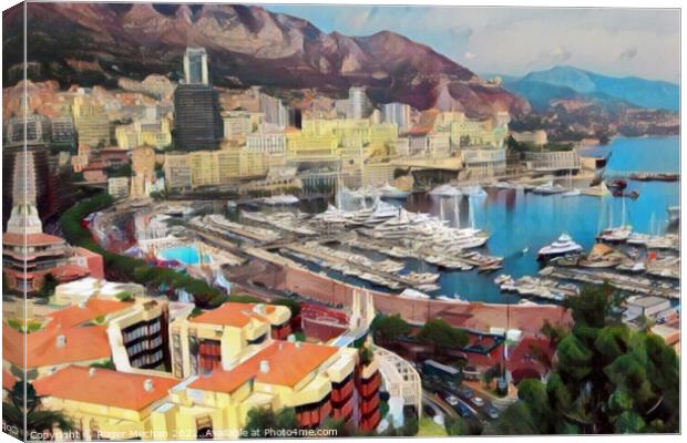 Glitz and Glamour in Monte Carlo Canvas Print by Roger Mechan