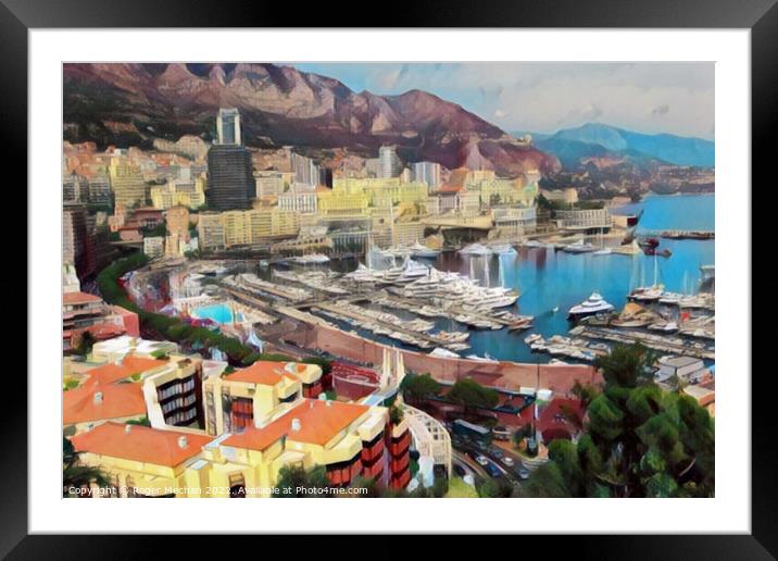 Glitz and Glamour in Monte Carlo Framed Mounted Print by Roger Mechan