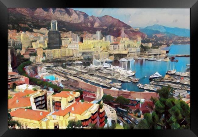 Glitz and Glamour in Monte Carlo Framed Print by Roger Mechan