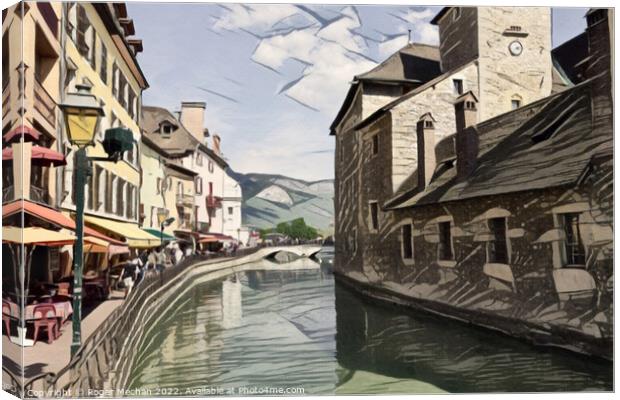 Serenity in Annecy Canvas Print by Roger Mechan