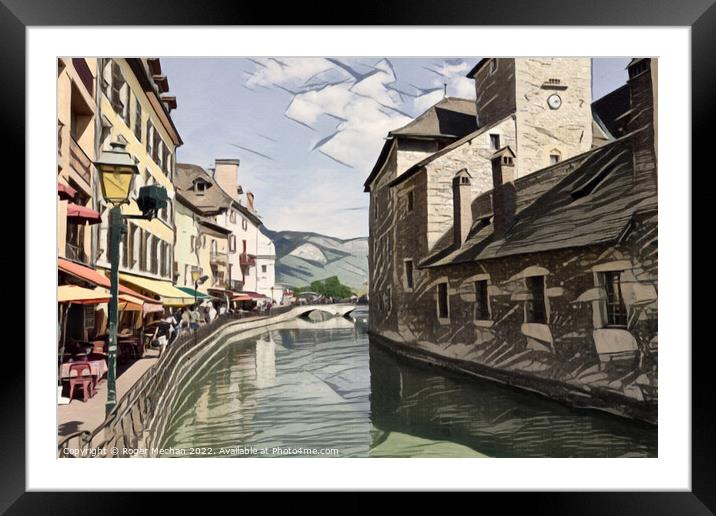 Serenity in Annecy Framed Mounted Print by Roger Mechan