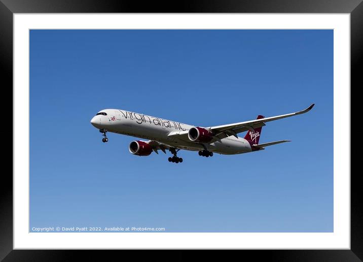 Virgin Atlantic Airbus LGBT Framed Mounted Print by David Pyatt