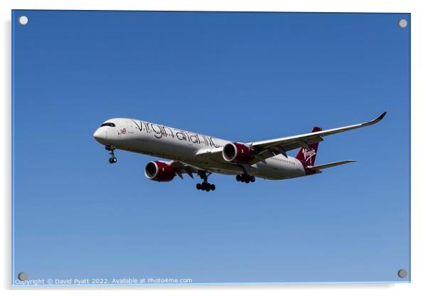 Virgin Atlantic Airbus LGBT Acrylic by David Pyatt